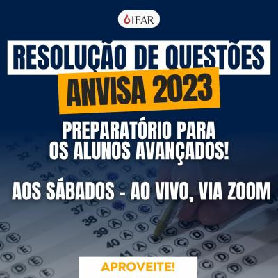 [RESOLUÇÃO DE QUESTÕES - ANVISA ALUNOS AVANÇADOS - Sábados de Atividades]
